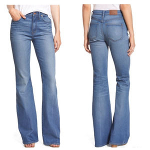 Madewell Flea Market Flare Jeans in Maribel Wash Women's Size 30 Hi Rise Stretch